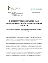 The Frick Pittsburgh's World-Class Collection Highlighted in New