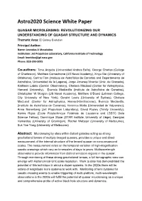 Astro2020 Science White Paper