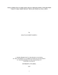Characterization of the Lethal Host-Pathogen Interaction Between Tobacco Mild Green Mosaic Virus and Tropical Soda Apple