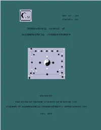 International Journal of Mathematical Combinatorics, Vol. 2, 2019