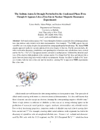 The Sodium Anion Is Strongly Perturbed in the Condensed Phase Even Though It Appears Like a Free Ion in Nuclear Magnetic Resonance Experiments