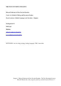THE TEXT ENCODING INITIATIVE Edward