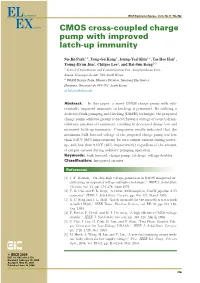 CMOS Cross-Coupled Charge Pump with Improved Latch-Up Immunity