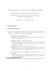 Copular Verbs and Copula Drop in Tundra Nenets