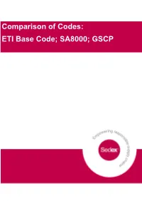 Equivalence Document Reference GSCP, SA8000 & ETI Base Code