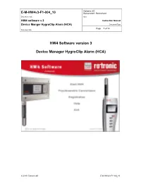HW4 V3: Device Manager Hygroclip Alarm