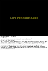 Live Performance