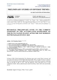 PRELIMINARY STUDIES on DIVERSE THEMES by JOB TOLENTINO JUNIOR (Phd) NUMBER 07 E-MAIL: Jobtjr2000@Yahoo.Com ORCID
