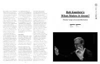 Rob Kapilow's What Makes It Great