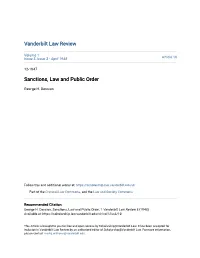 Sanctions, Law and Public Order