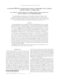 Second Order P6c2-P31c Transition and Structural