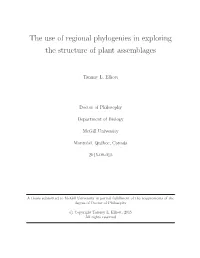 The Use of Regional Phylogenies in Exploring the Structure of Plant Assemblages