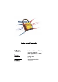 Voice Over IP Security