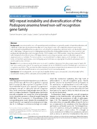 WD-Repeat Instability and Diversification of the Podospora