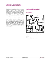 Appendix A: Exempt Sites