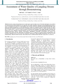 Assessment of Water Quality of Lungding Stream Through Biomonitoring