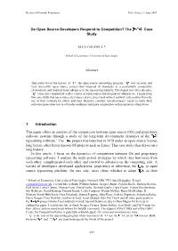 Do Open Source Developers Respond to Competition? the Case Study