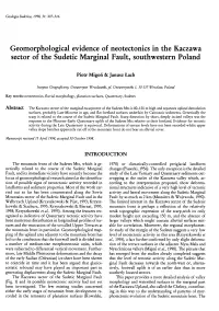 Geomorphological Evidence of Neotectonics in the Kaczawa Sector of the Sudetic Marginal Fault, Southwestern Poland