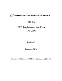 MBTA PTC Implementation Plan (PTCIP)