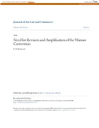 Need for Revision and Amplification of the Warsaw Convention K