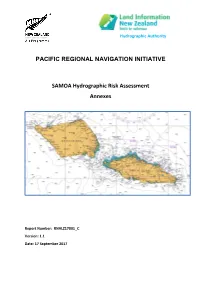 PACIFIC REGIONAL NAVIGATION INITIATIVE SAMOA Hydrographic