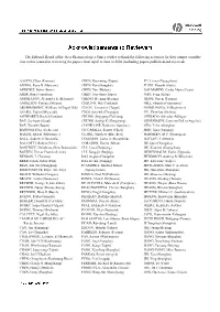 Tion to This Journal in Reviewing the Papers from April to June in 2006 (Including Papers Published and Rejected)