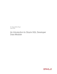 An Introduction to Oracle SQL Developer Data Modeler