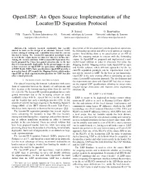 An Open Source Implementation of the Locator/ID Separation Protocol
