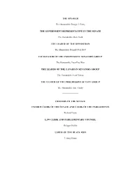 Appendix—Senators List