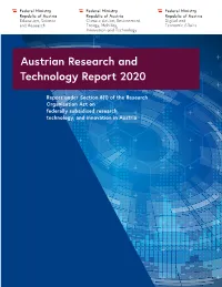 Austrian Research and Technology Report 2020