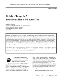 Bubble Trouble?