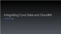 Core Data Cloudkit Xcoders Talk