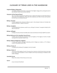 Glossary of Terms Used in the Handbook
