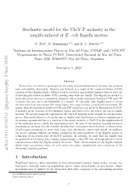 Stochastic Model for the Chey-P Molarity in the Neighbourhood of E