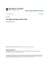 The Ledger and Times, April 22, 1955