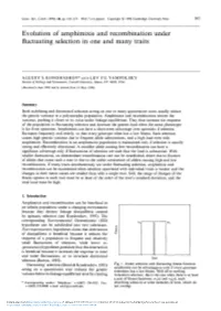 Evolution of Amphimixis and Recombination Under Fluctuating Selection in One and Many Traits