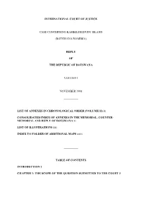 Reply of the Republic of Botswana Volum