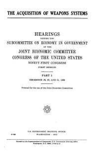 The Acquisition of Weapons Systems