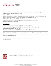 The Revolts of the Commons: Resilience and Conflicts in Water