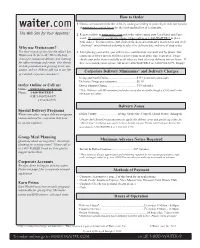 Waiter.Com at for the Most Updated List of Restaurants