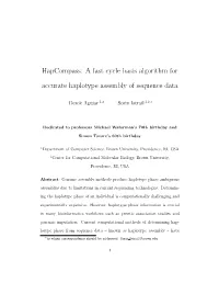Hapcompass: a Fast Cycle Basis Algorithm for Accurate Haplotype Assembly of Sequence Data