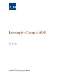 Learning for Change in ADB
