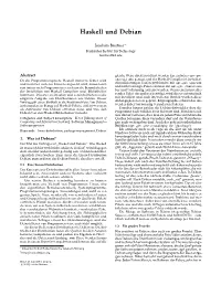 Haskell Und Debian