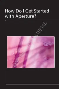 How Do I Get Started with Aperture?