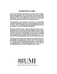 INFORMATION to USERS the Most Advanced