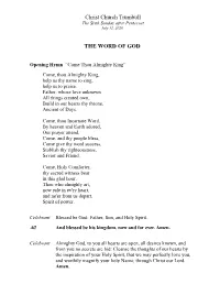 June 7 Service Leaflet