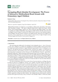 Navigating Black Identity Development: the Power of Interactive Multicultural Read Alouds with Elementary-Aged Children