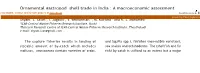 Ornamental Gastropod Shell Trade in India : a Macroeconomic Assessment View Metadata, Citation and Similar Papers at Core.Ac.Uk Brought to You by CORE