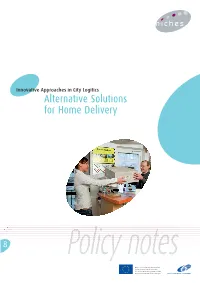 Policy Note on Alternative Solutions for Home Delivery