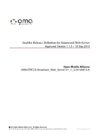 Enabler Release Definition for Smartcard-Web-Server Approved Version 1.1.3 – 13 Sep 2013